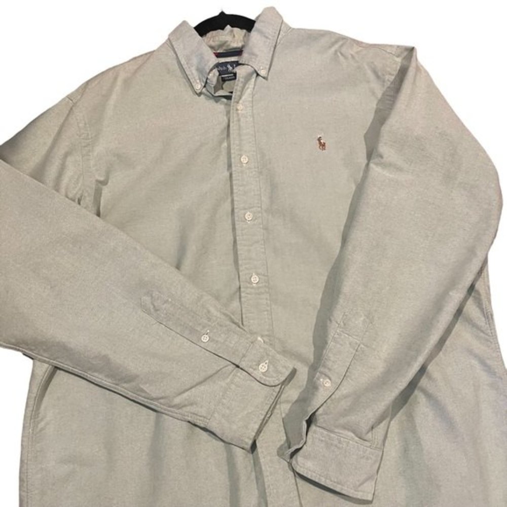 Ralph Lauren Green Classic Fit Logo Button Up XL